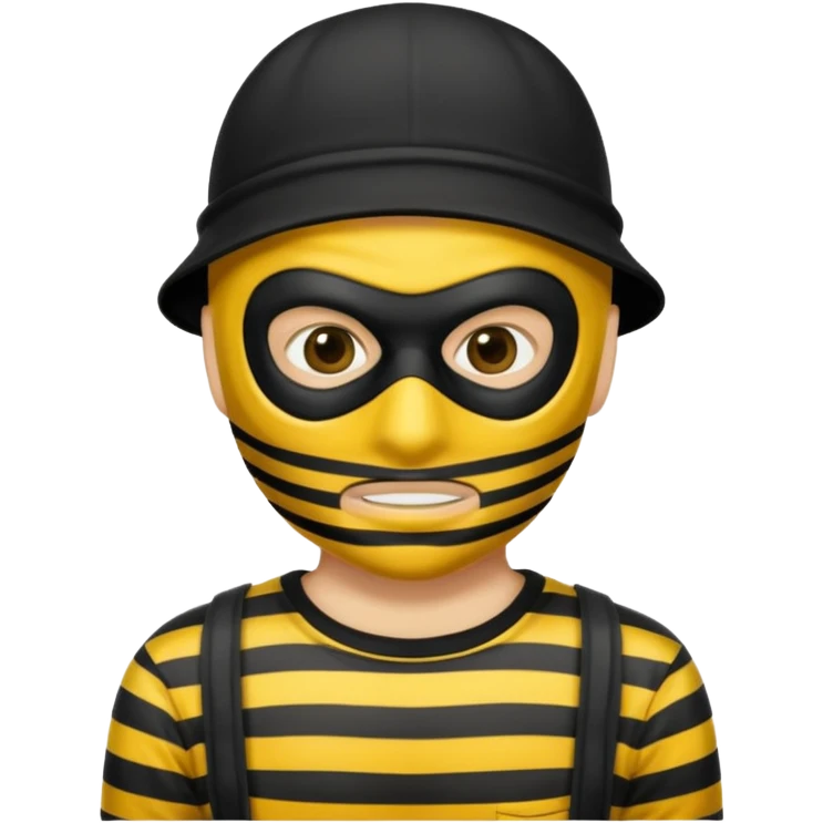 Make a robber emoji with yellow skin emoji