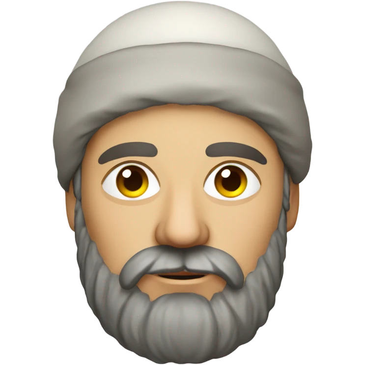 Russian peasant with a beard photorealistic serious emoji