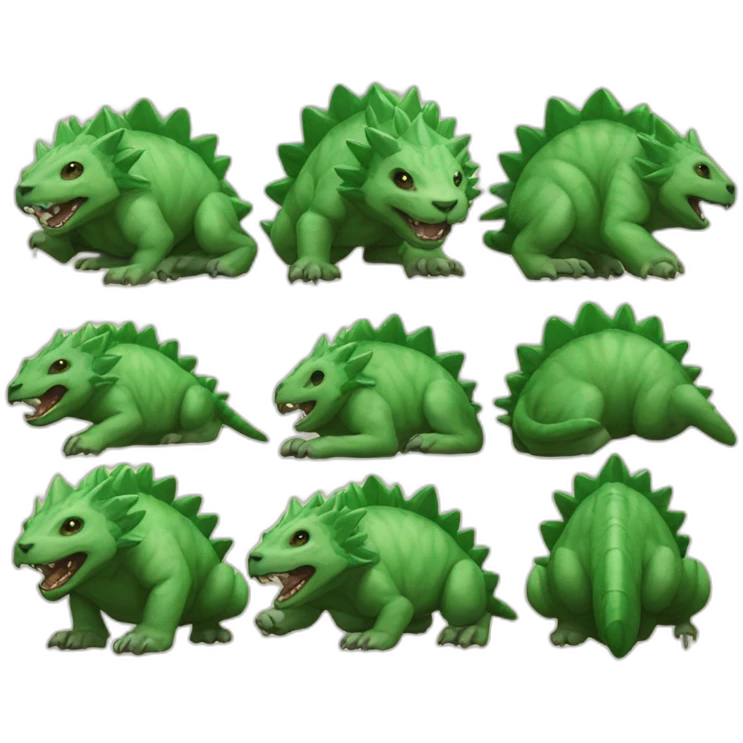 Green Tarasque six paws emoji