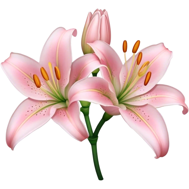 two Light pink lilly  emoji