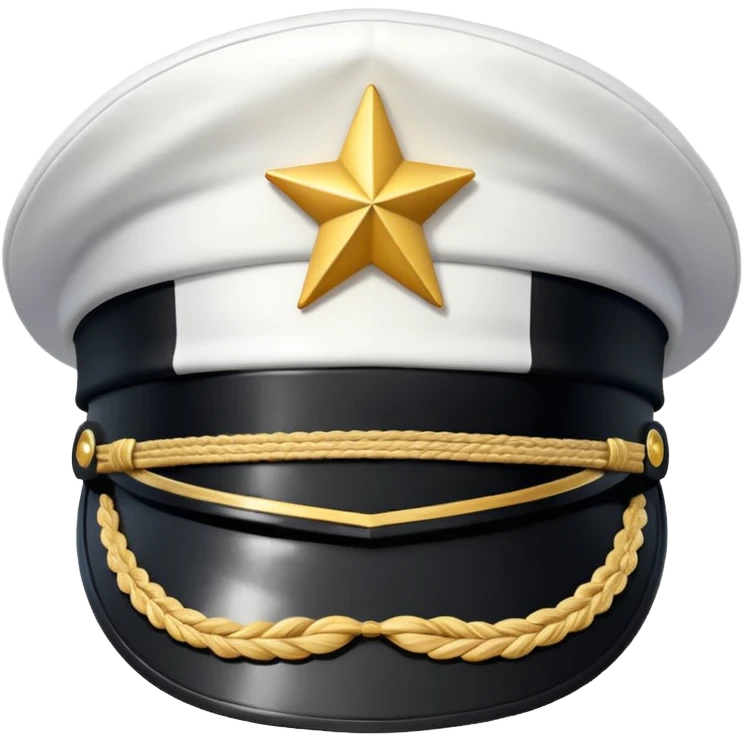 white captain hat closeup alone emoji