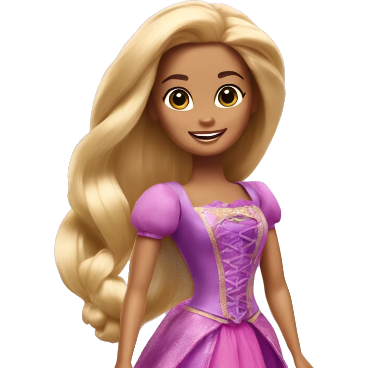Barbie as rapunzel emoji