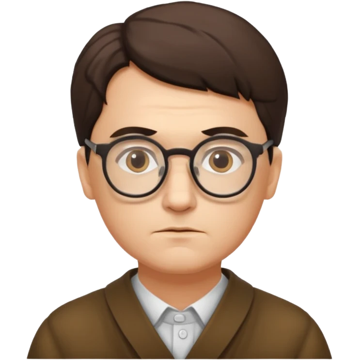 philosopher, wearing glasses emoji