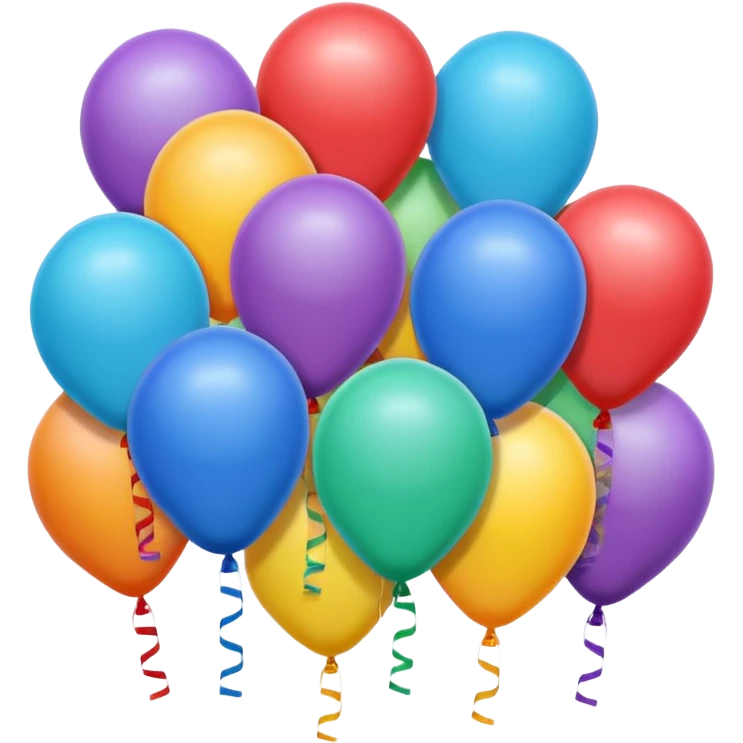 colorful balloons emoji
