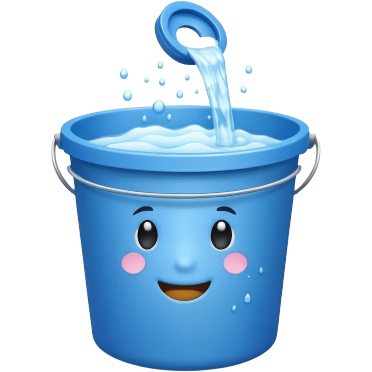 Bucket and cleaning product emoji