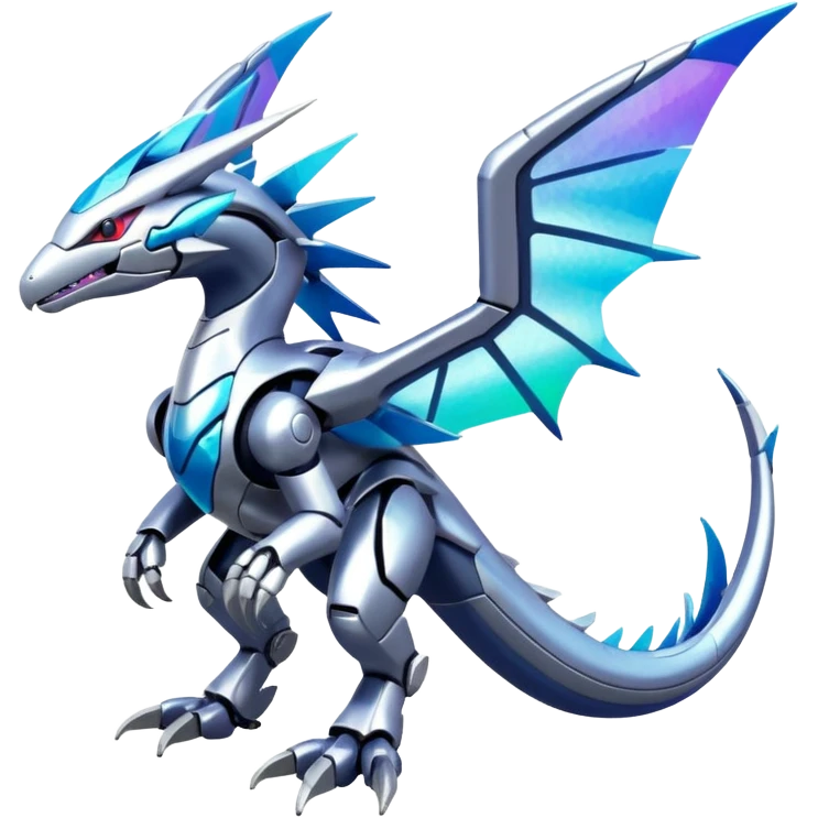 Shiny Exotic Colorful Epic Rare Futuristic Cyber-Latios-Kyurem-Dialga-Pokémon-Fakémon-creature emoji