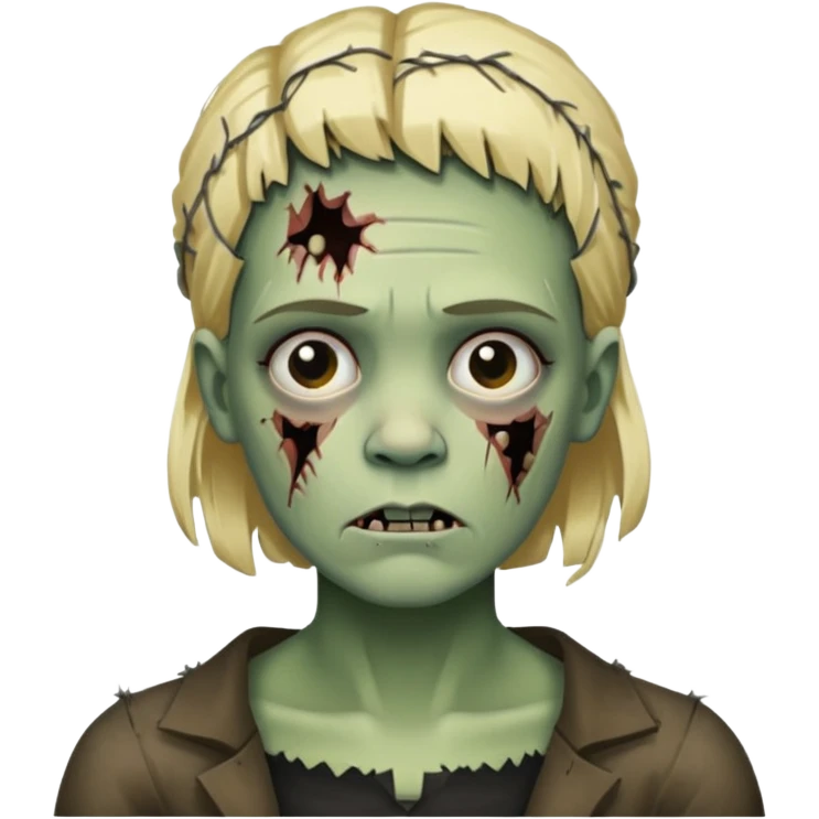 blonde woman frankenstein emoji