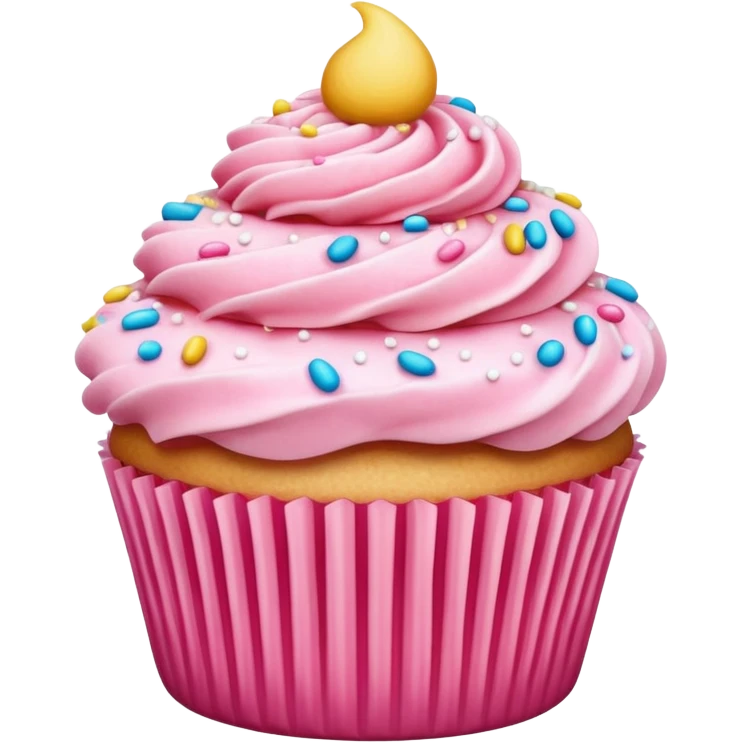 Cupcake with pink icing emoji