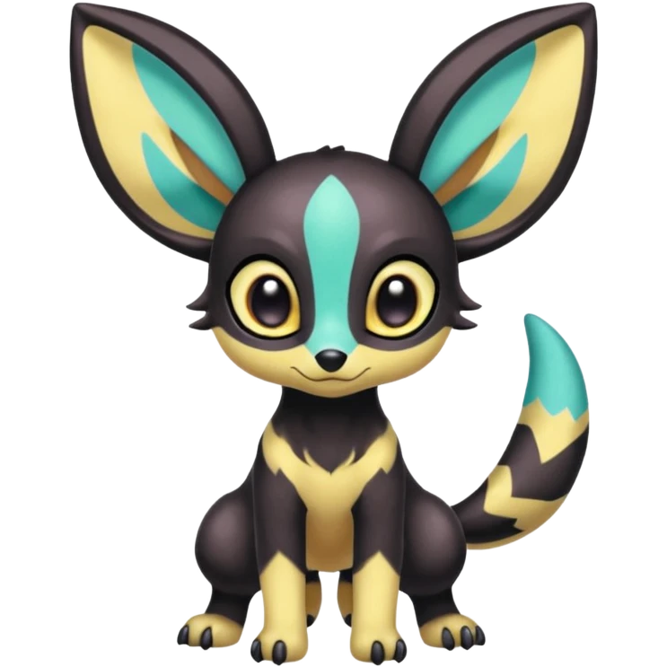 Colorful Exotic Meloetta-Umbreon-Stitch-Fakémon-creature-hybrid emoji