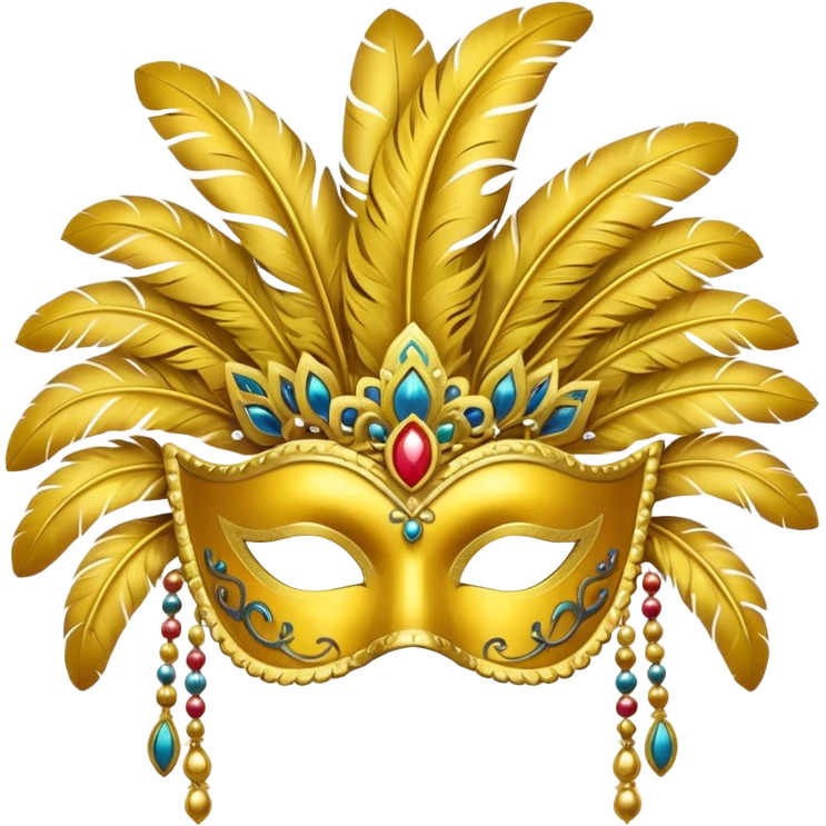 carnival mask in yellow emoji