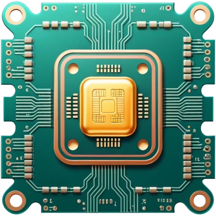 glowing chip or microprocessor symbolizing artificial intelligence emoji