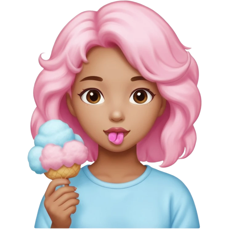 cotton candy girl emoji