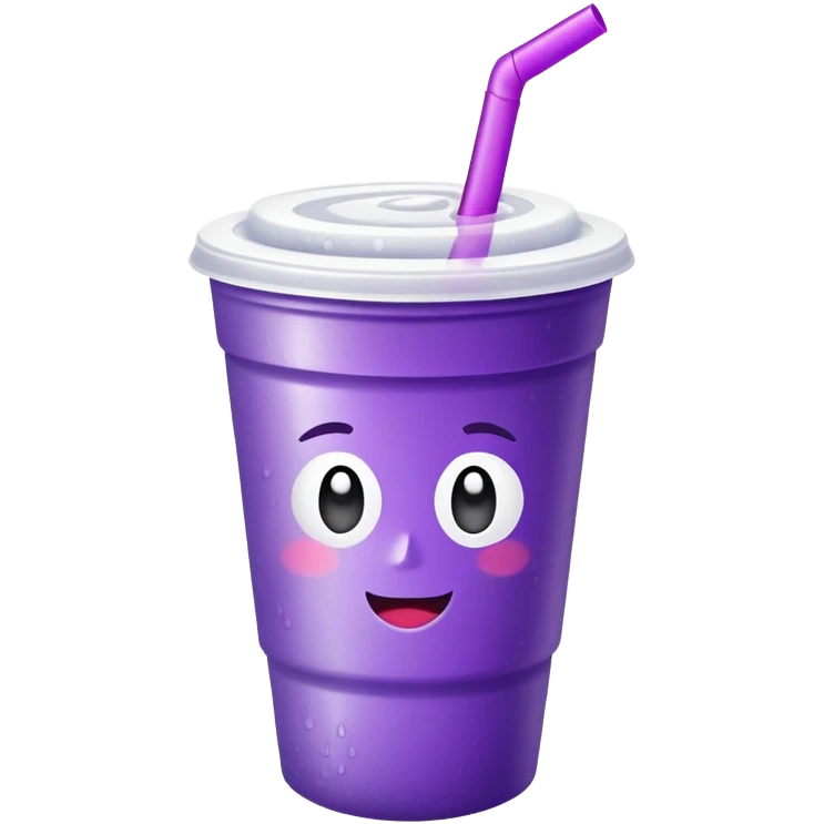 Purple drink in styrofoam cup emoji