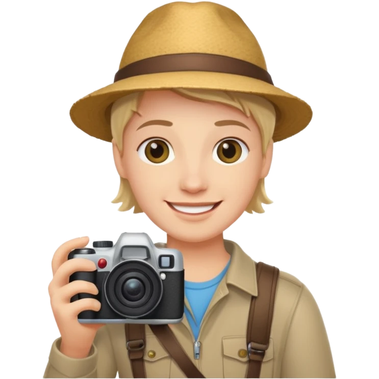 tourist with camera emoji