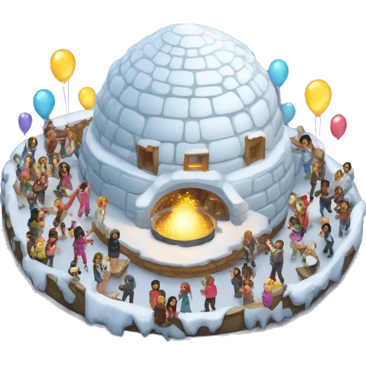 igloo party disco emoji