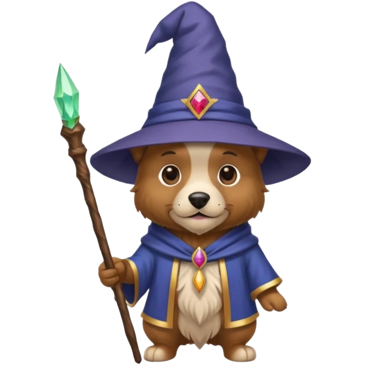 Dog wizard emoji