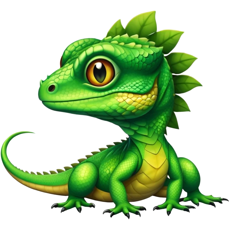 Scary lizard emoji