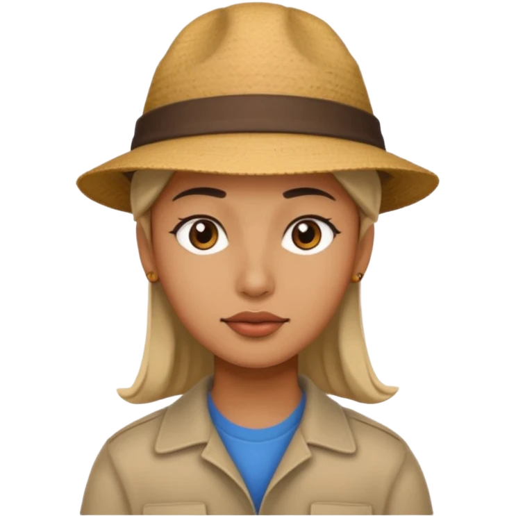 Side eye wearing a hat emoji