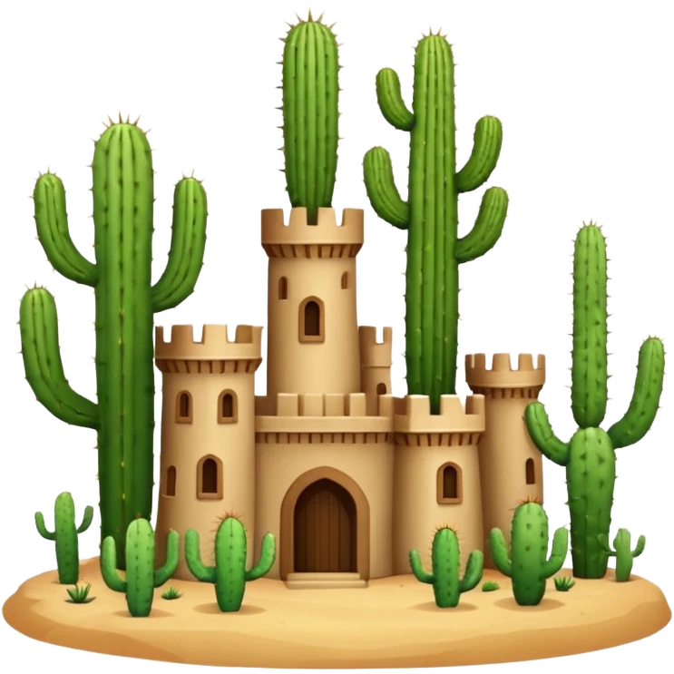 castle cactus emoji
