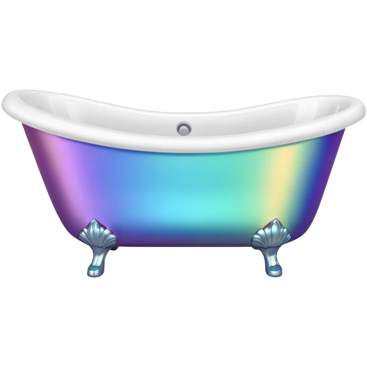 Iridescent bathtub emoji