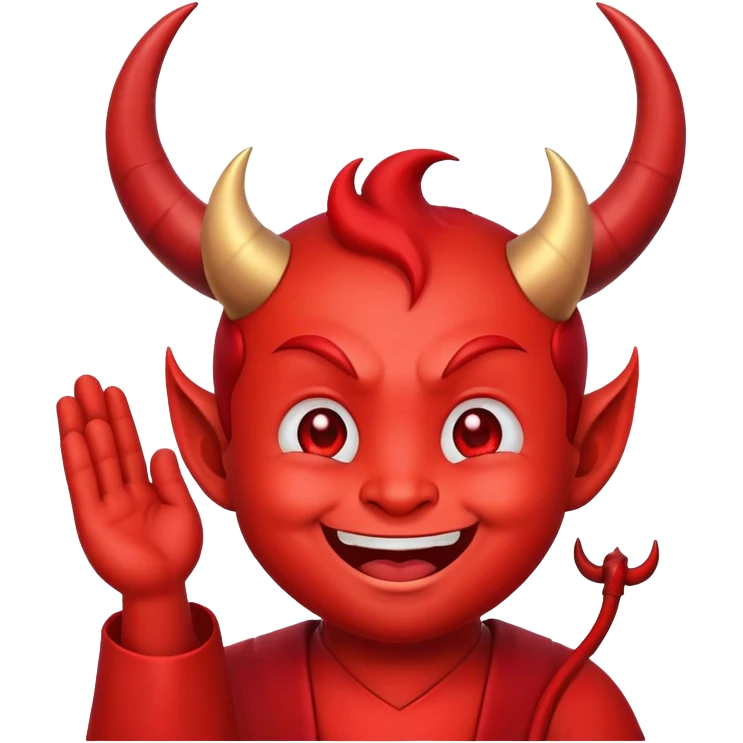 devil happy face praying emoji