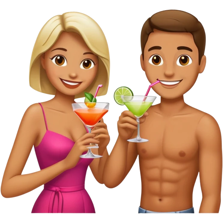 couple drinking cocktail emoji