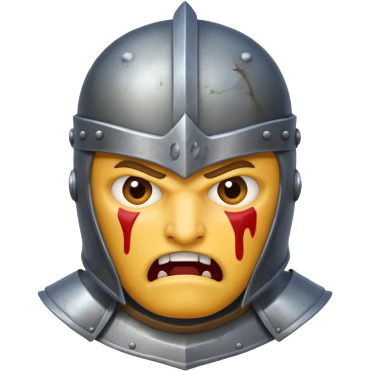 A knight in rage emoji