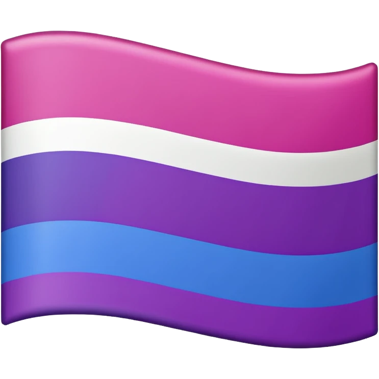 Straight flag combined with bisexual flag emoji