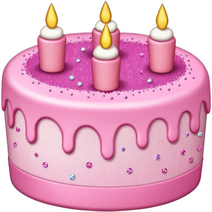 Glitter Pink Cake emoji