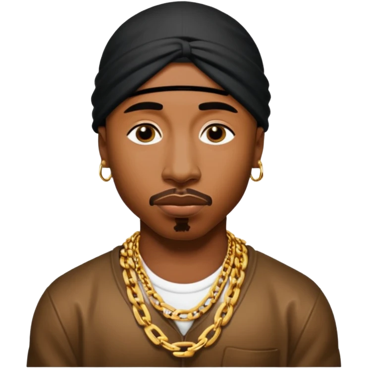 2Pac face emoji