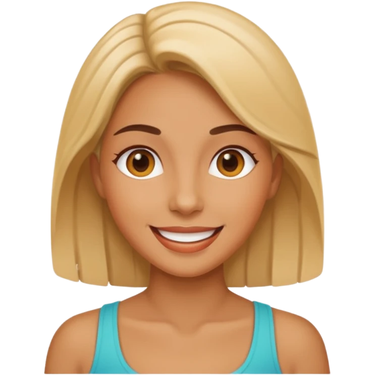 mujer feliz y sana  emoji