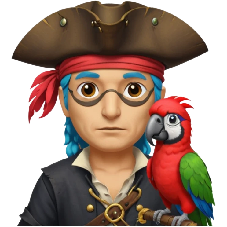 pirate and parrot emoji