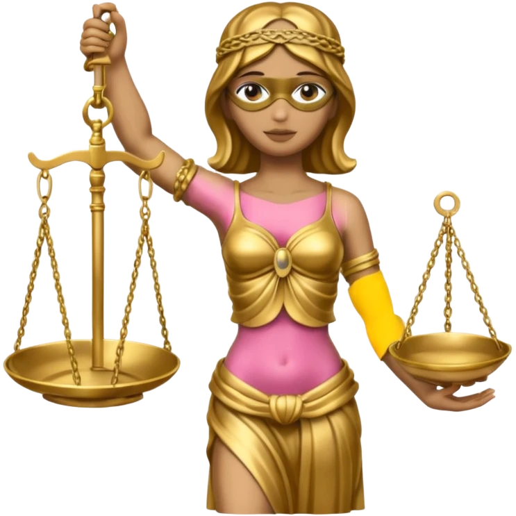 gold Justitia statue emoji