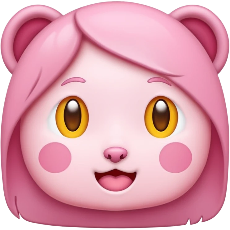 핑크 고데기 emoji