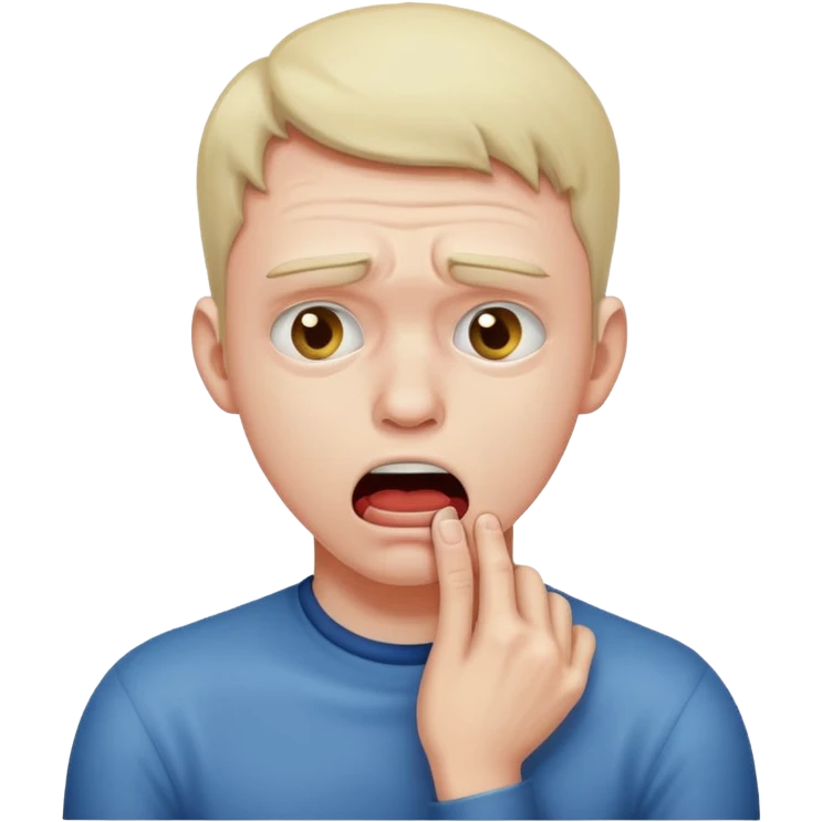 Man choking himself  emoji