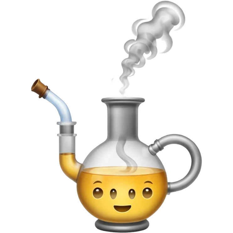 Bong with smoke emoji