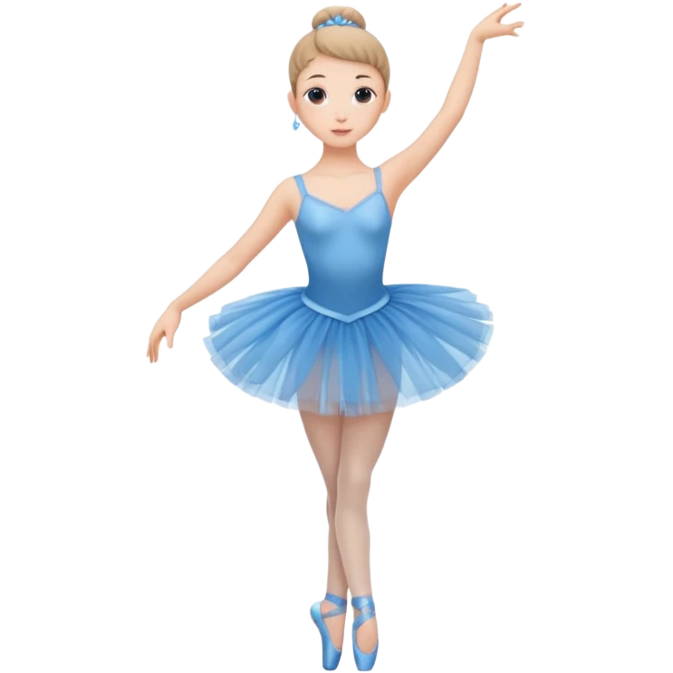 full body balet with blue tutu emoji
