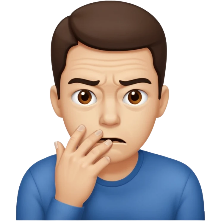 Biting nails. emoji