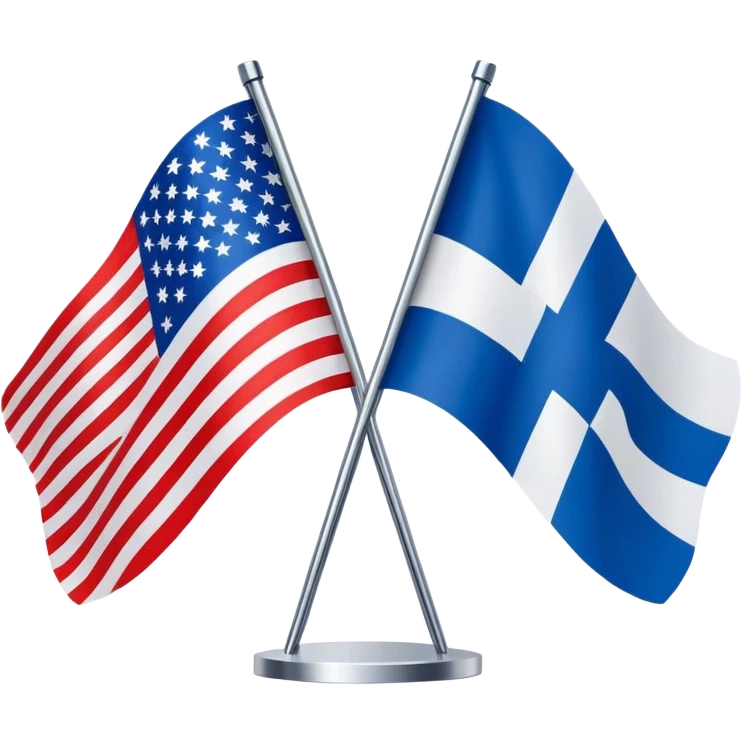 USA flag versus Finland flag emoji