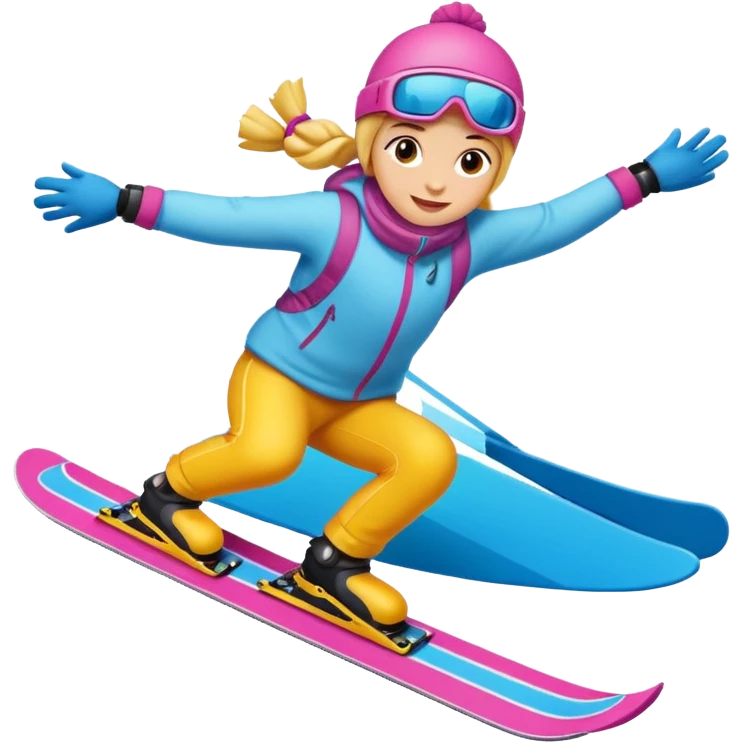 Ski cartoon emoji