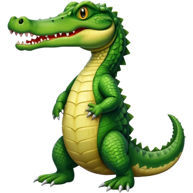 full body of alligator, front view emoji