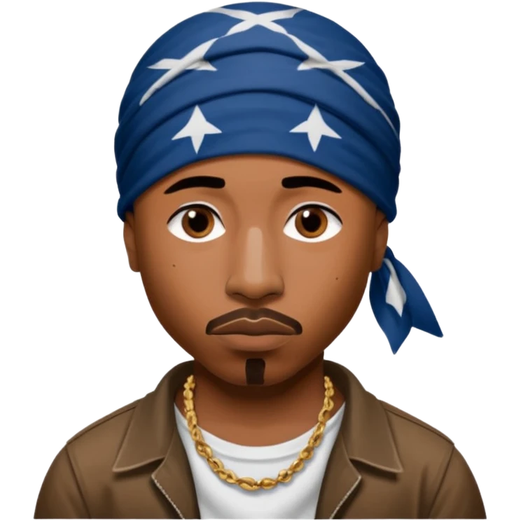 2Pac only face emoji