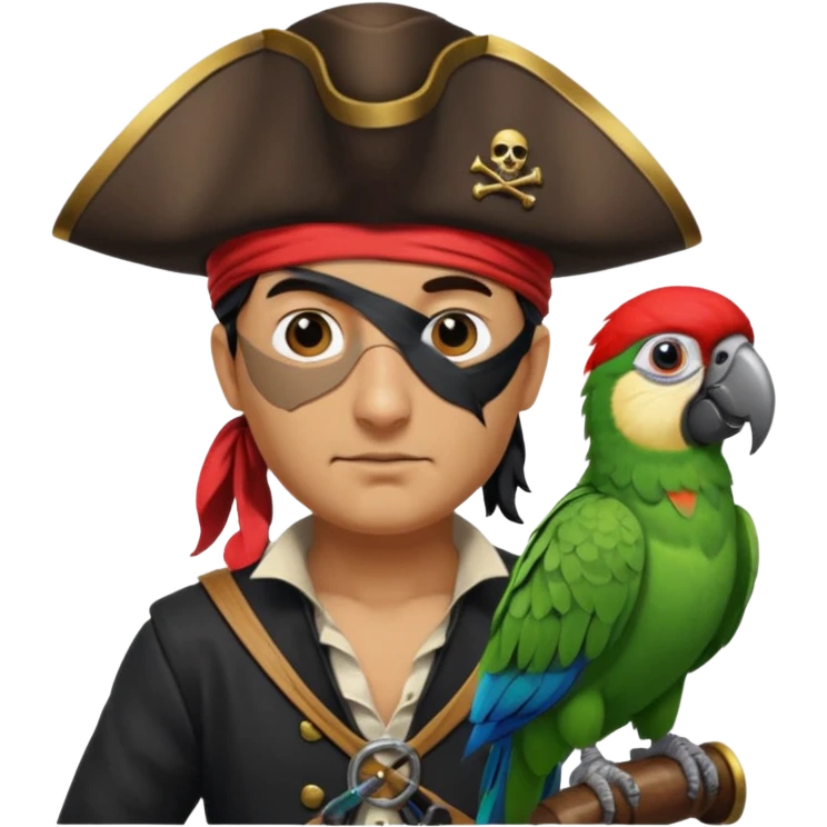 pirate and parrot emoji