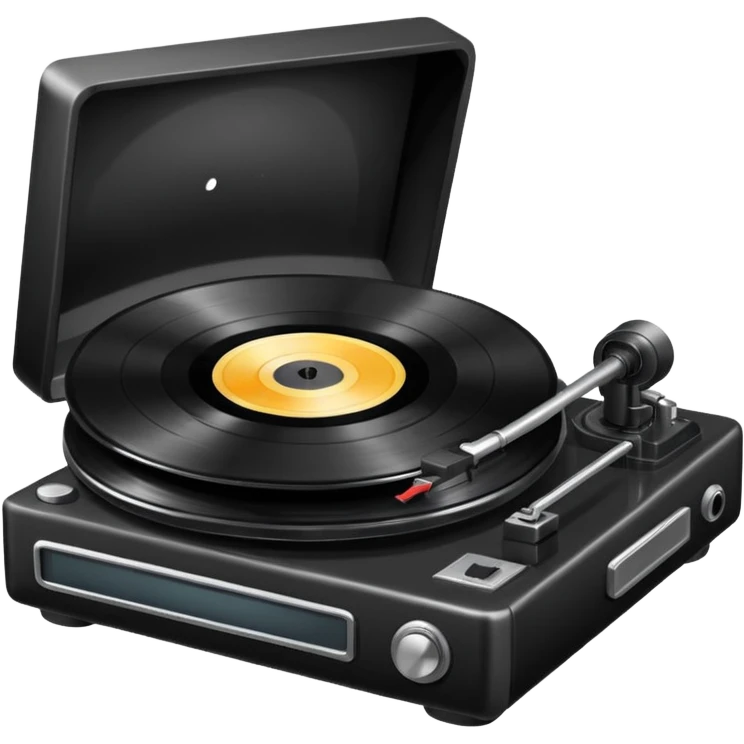 A record player spinning emoji