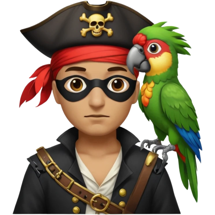 pirate and parrot emoji