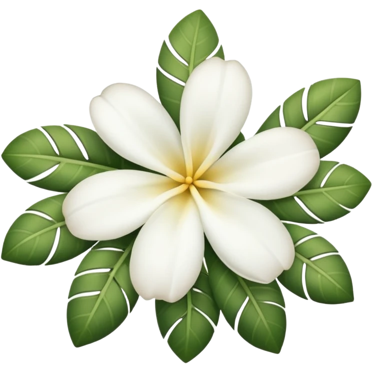 White Tiare flower
 emoji