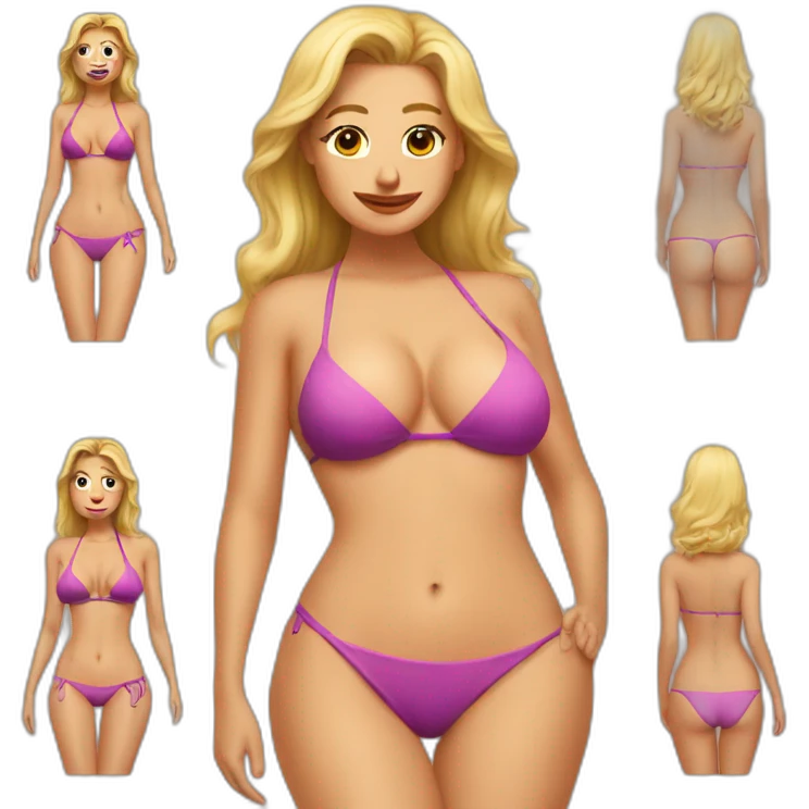 Trump in a bikini emoji