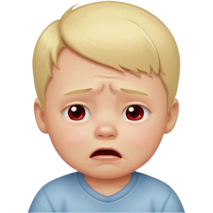 blond baby boy crying emoji