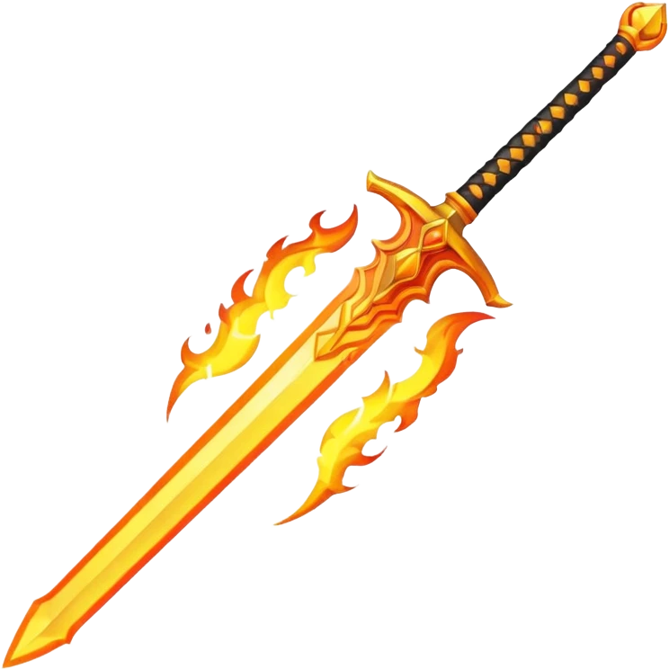fire sword striking down emoji