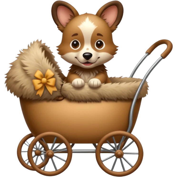 wild dog in a pram emoji